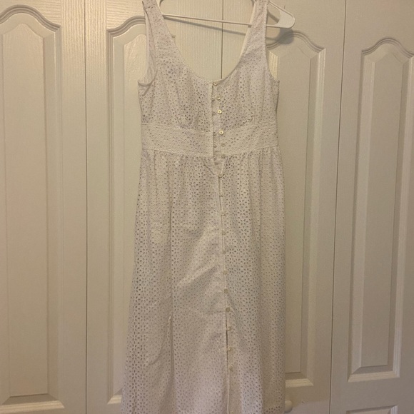J.Crew button front eyelit dress Size 10 - Picture 1 of 4